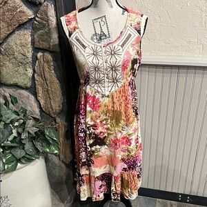 Vibrant Floral Sleeveless Mini Dress